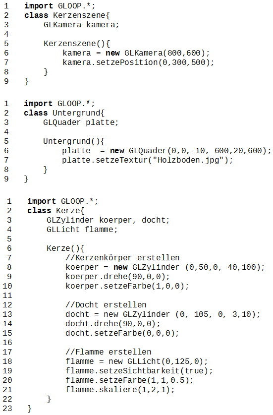 Code Kerzenszene