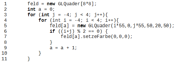 Code Schachbrett