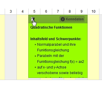 Bild: Löschen von Unterrichtsvorhaben