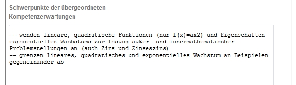 Bild: Einfügen übergeordneter Kompetenzerwartungen