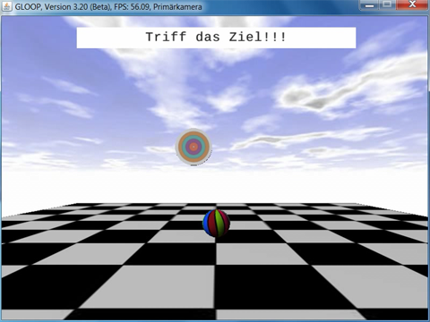 Abbildung 3: Texturierte Version des Projekts Ballwurfspiel