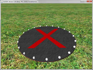 Abbildung 4: Landeplatz mit Signallampen