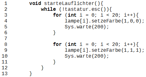 Code Lauflichter