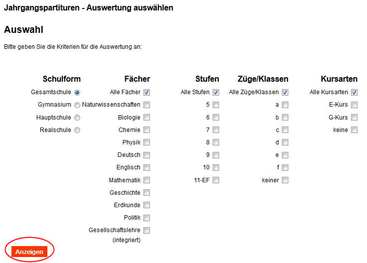 Bild: Auswahlfenster