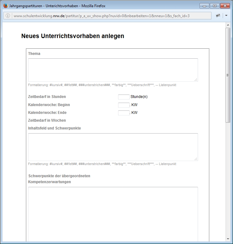Bild: Fenster f&uuml;r ein neues Unterruichtsvorhaben
