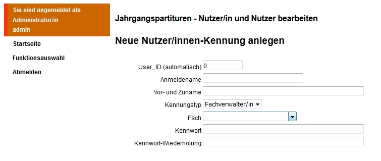 Bild: Nutzer anlegen