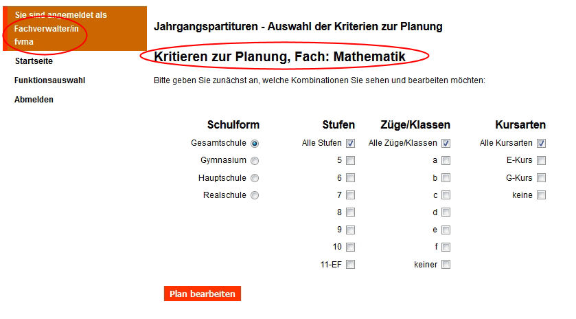 Bild: Bearbeitung des Plans