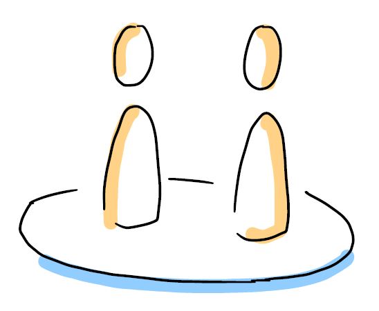 Zwei Personen im Coaching