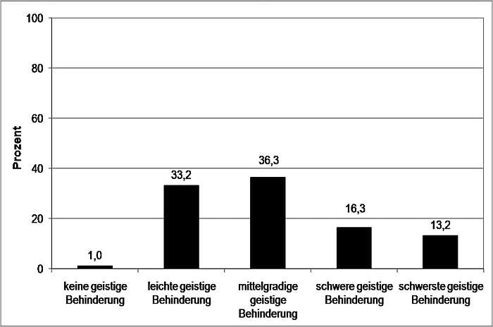 Balkendiagramm: Schweregrad der Behinderung