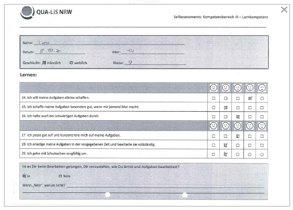 Selbsteinschätzung Luca