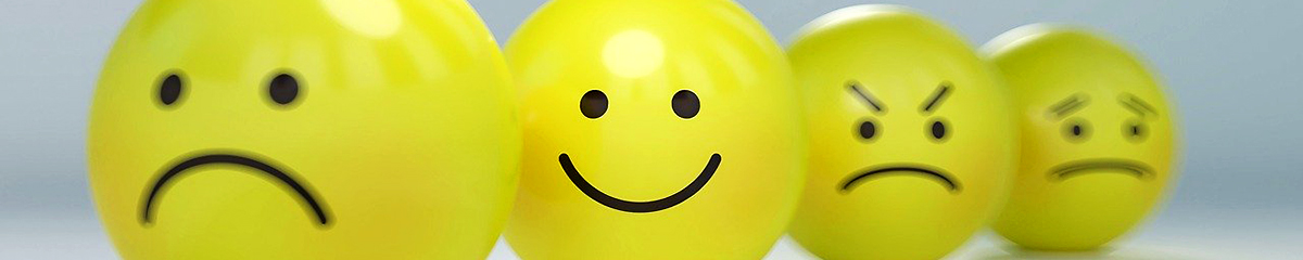 Abbildung Smileys - traurig, fröhlich