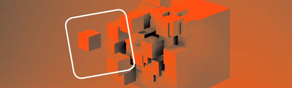 Tetris Würfel orange